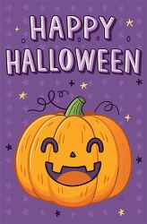 Happy Halloween Pumpkin Greeting Illustration