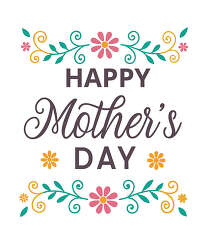 Happy Mothers Day floral lettering