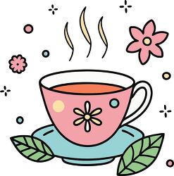 herbal tea colorful playful icon clip art