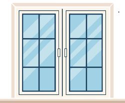 home window open design illustration