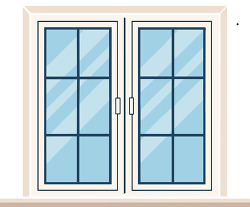 home window open design illustration