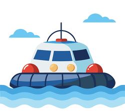 hovercraft floating on ocean waves