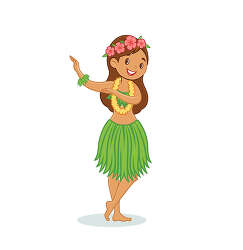 Hula Dancer With Flower Crown