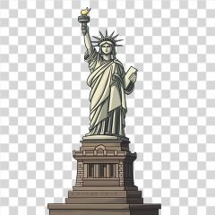 Iconic Statue of Liberty Stands Tall and Proud