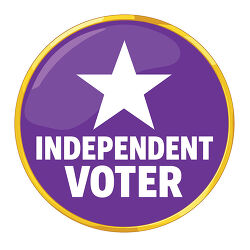 Independent Voter Purple Star Badge
