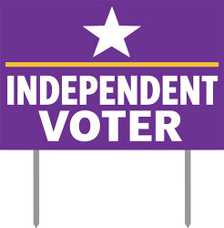 Independent Voter Purple Yard Sign