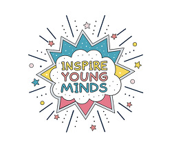 Inspire young minds speech bubble quote for kids