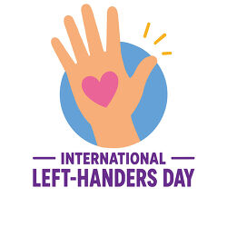 International Left Handers Day Heart Hand