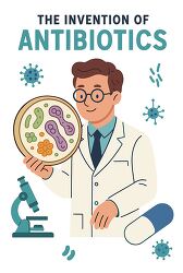 Invention of Antibiotics Scientist Illustration