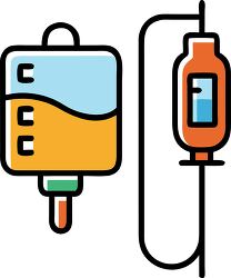 IV Bag and Drip Illustration