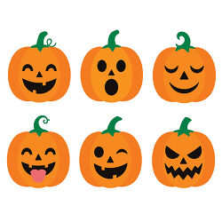 Jack O Lantern Faces Set