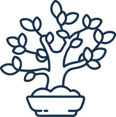 jade plant solid line icon