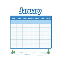 january monthly calendar winter theme for kids