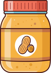 Jar of peanut butter with a peanut label