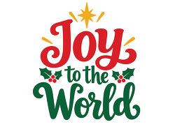 Joy to the World Lettering With Gold Star