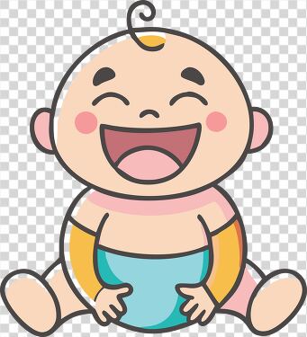 Joyful Baby Laughing With a Playful Spirit