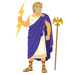 Jupiter With Lightning Bolt And Eagle