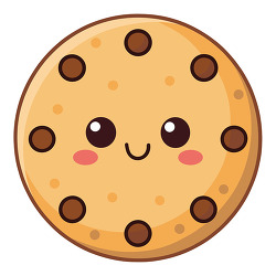 Kawaii Chocolate Chip Cookie Character