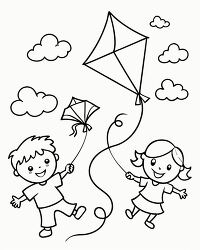 Kids Fly Kites on a Breezy Day