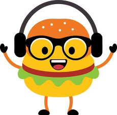 Kids Funky Hamburger Character