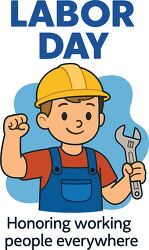 labor day cartoon child construction worker
