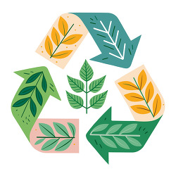 leaf recycling symbol eco sustainability logo