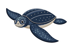 Leatherback sea turtle swimming in ocean