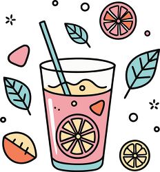 lemonade colorful playful icon clip art