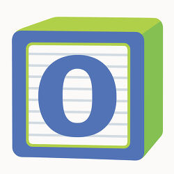 Letter O Blue Alphabet Block