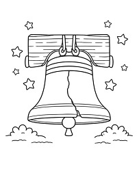 Liberty Bell Patriotic Coloring Page
