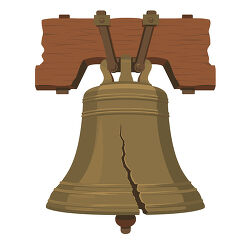 Liberty Bell With Historic Crack