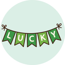 Lucky banner green pennant sign