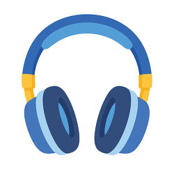 lue headphones school audio clipart