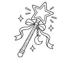 Magic Star Wand With Moon Charm
