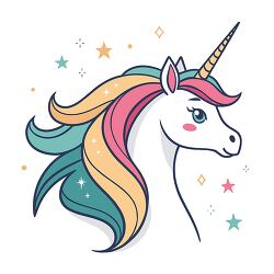 Magical unicorn cartoon