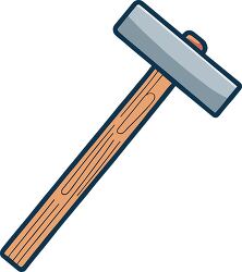 mallet wooden handle tool illustration