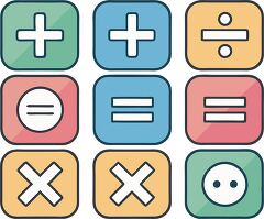 Math Icons for Basic Operations and Concepts