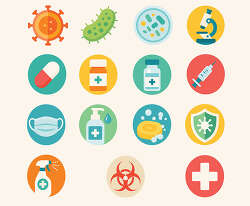 Medical Hygiene Icons Set