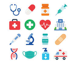 Medical Icons Vaccine Ambulance Set
