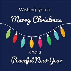 merry christmas peaceful new year greeting
