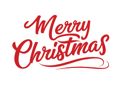 merry christmas red calligraphy lettering