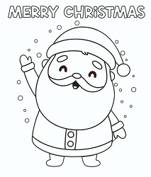 Merry Christmas Santa coloring page