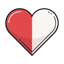 minimal valentines heart illustration