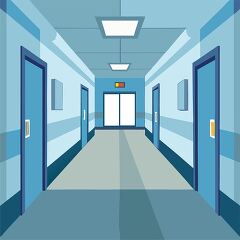 Modern Corridor Design in a Healthcare Clinic Environment