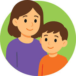 mother and child smiling