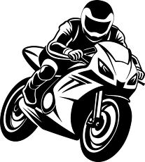 motorcycle racer silhouette