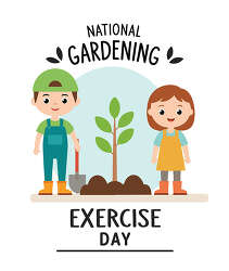national gardening exercise day kids planting