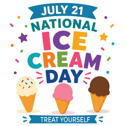 National Ice Cream Day July 21 Poster