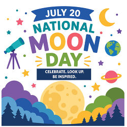 National Moon Day July 20 Poster