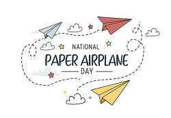 National Paper Airplane Day lettering